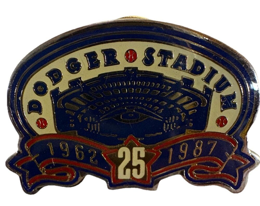 Los Angeles Dodgers Stadium 25th Anniversary Lapel Pin 1962-1987